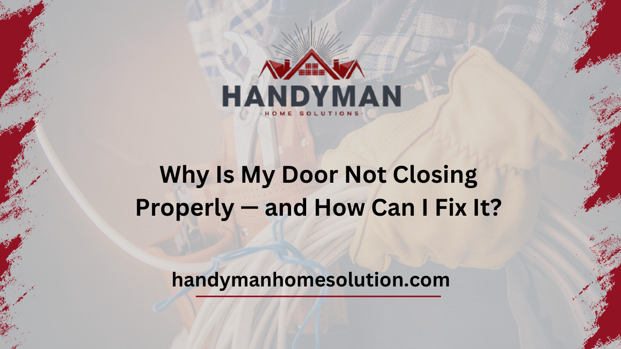 Why Is My Door Not Closing Properly — and How Can I Fix It